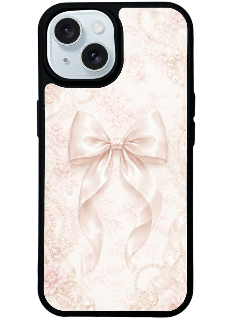 Blush Pearl Bow Glossy Telefon Kılıfı Blush Pearl Bow Glossy Telefon Kılıfı