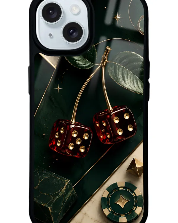 Emerald Casino Cherry Glossy Telefon Kılıfı