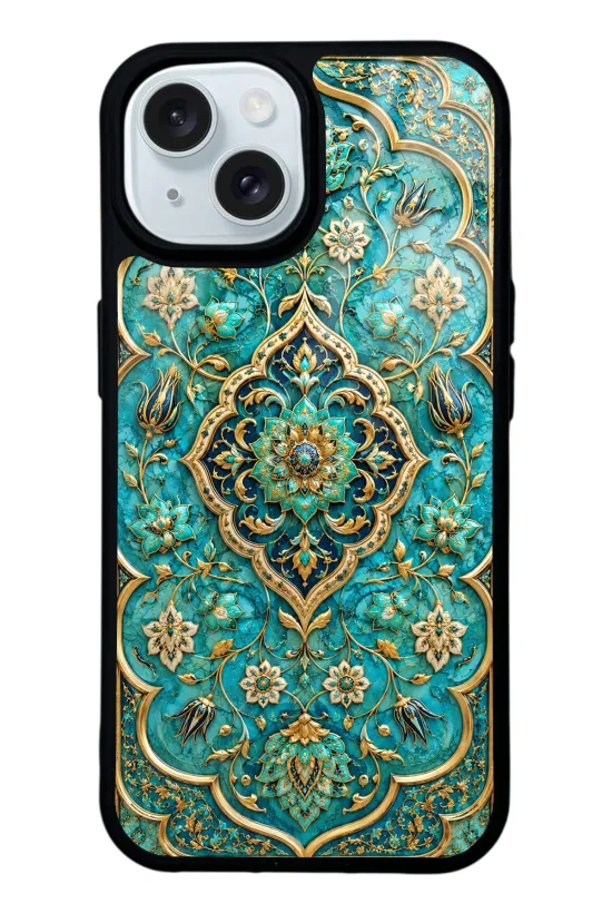 Turquoise Ottoman Jewel Glossy Telefon Kılıfı