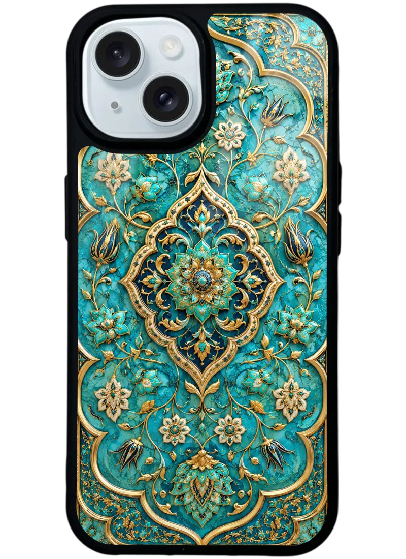 Turquoise Ottoman Jewel Glossy Telefon Kılıfı Turquoise Ottoman Jewel Glossy Telefon Kılıfı