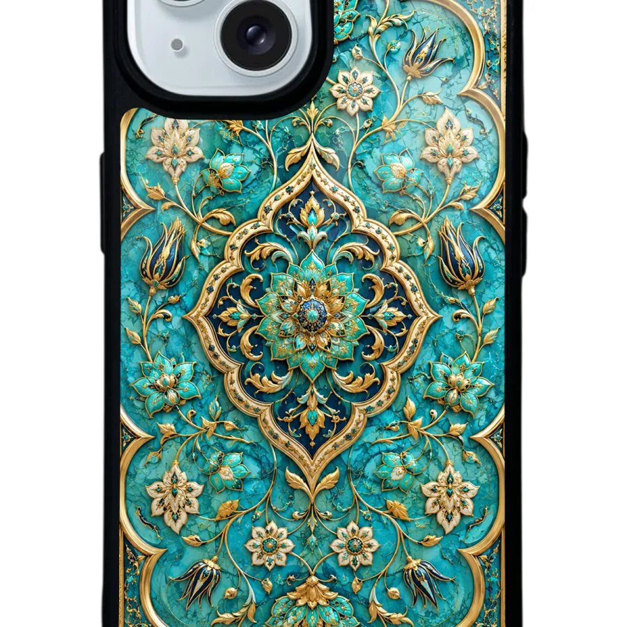 Turquoise Ottoman Jewel Glossy Telefon Kılıfı Turquoise Ottoman Jewel Glossy Telefon Kılıfı