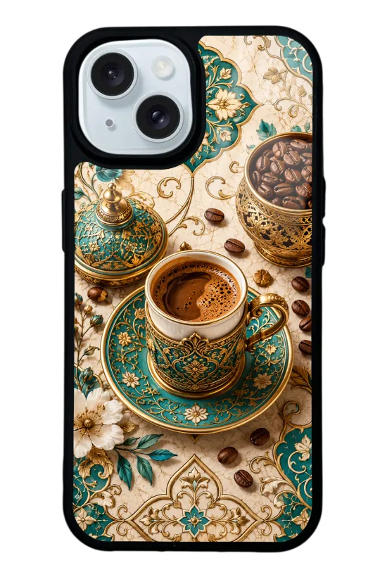 Turquoise Ottoman Coffee Glossy Telefon Kılıfı