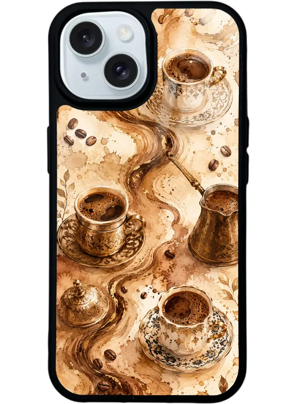 Golden Mocha Flow Glossy Telefon Kılıfı