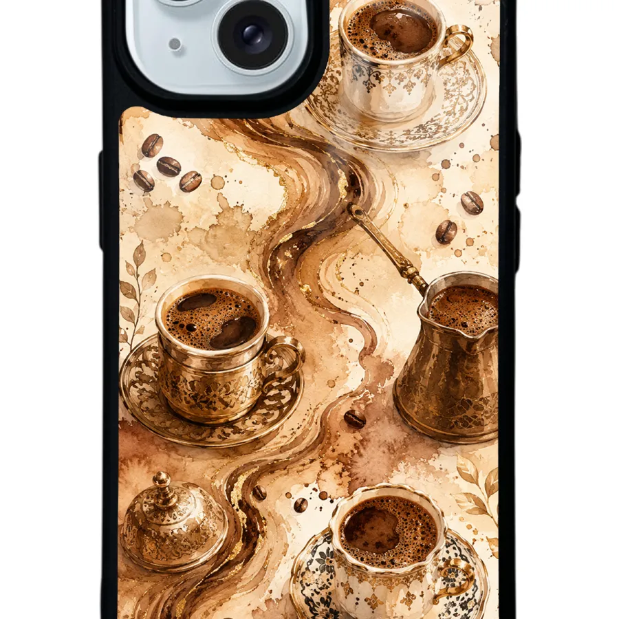 Golden Mocha Flow Glossy Telefon Kılıfı