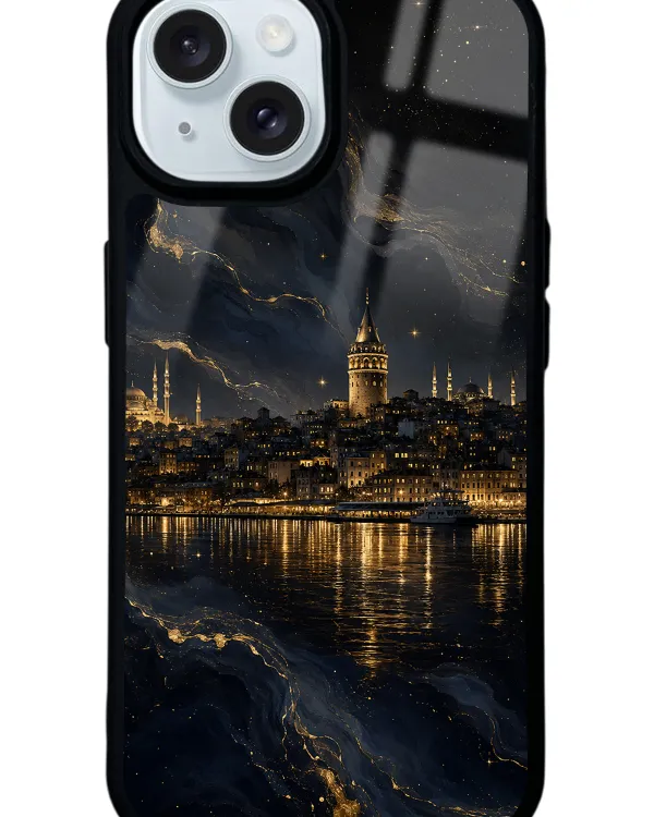 Golden Galata Night Glossy Telefon Kılıfı