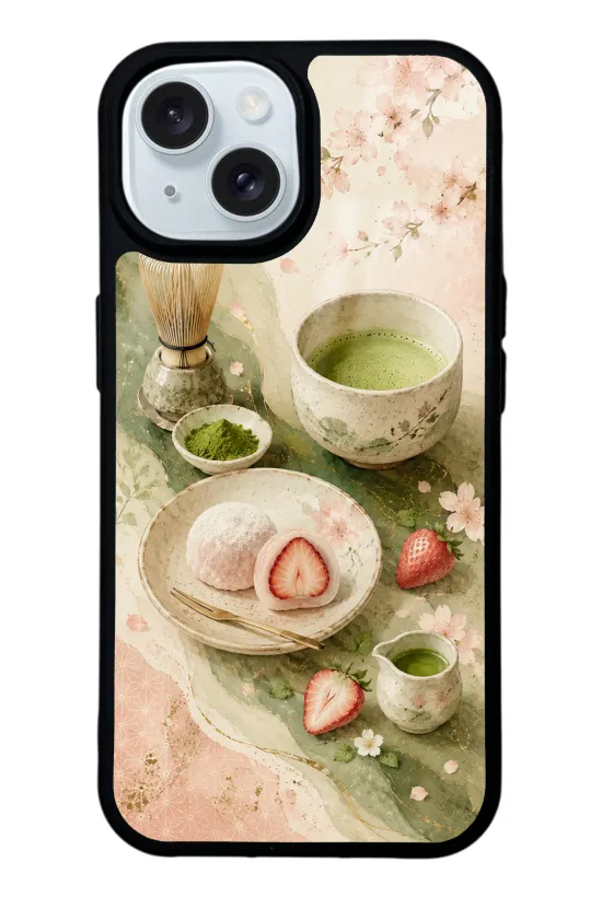 Sakura Matcha Mochi Glossy Telefon Kılıfı