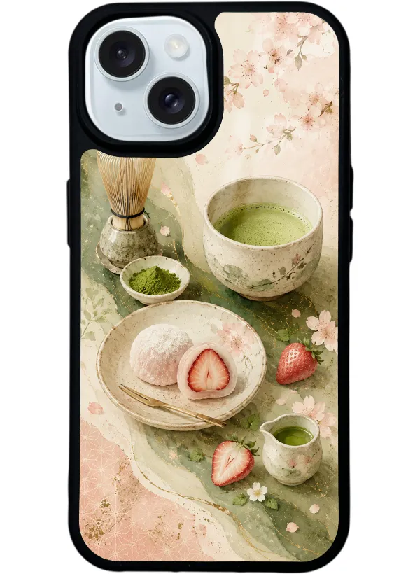Sakura Matcha Mochi Glossy Telefon Kılıfı