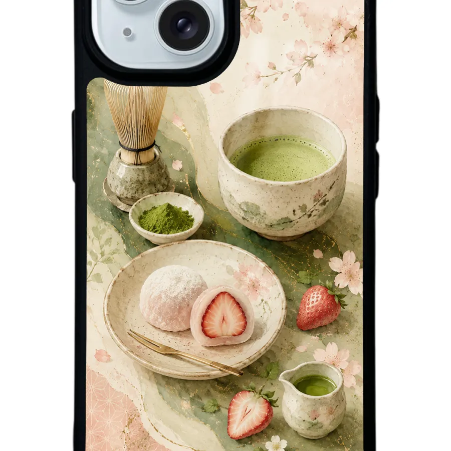 Sakura Matcha Mochi Glossy Telefon Kılıfı Sakura Matcha Mochi Glossy Telefon Kılıfı