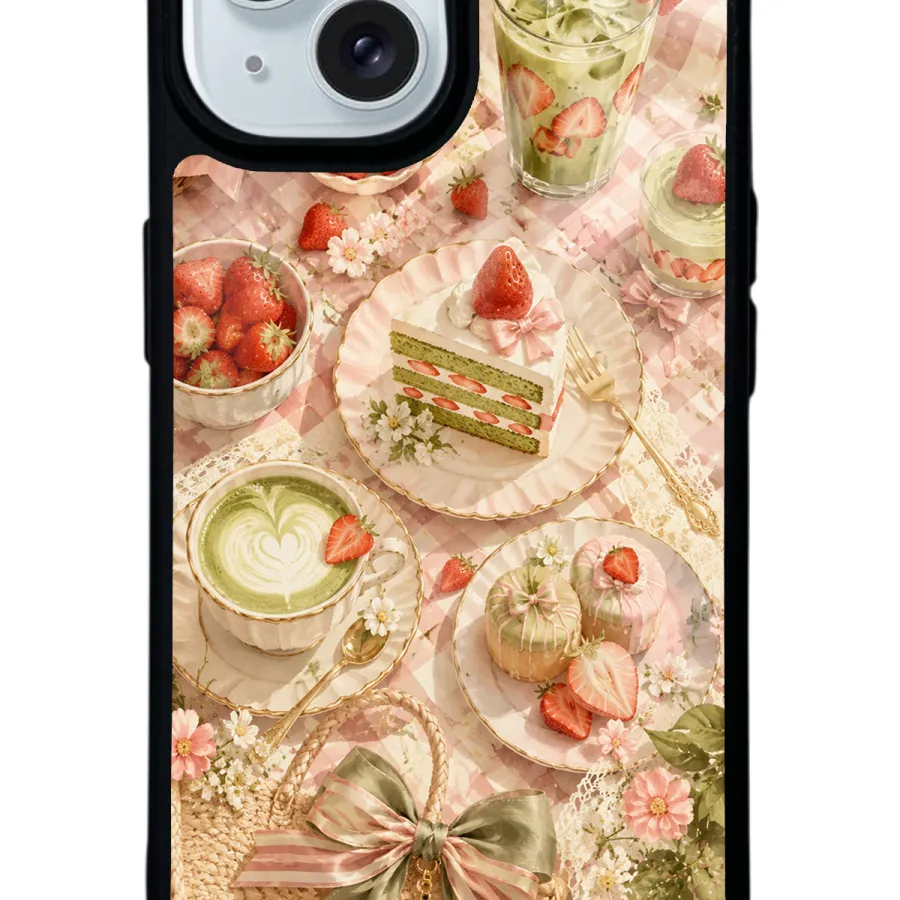 Strawberry Matcha Glossy Telefon Kılıfı