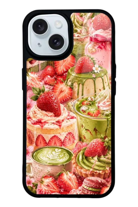 Strawberry Matcha Fantasy Glossy Telefon Kılıfı