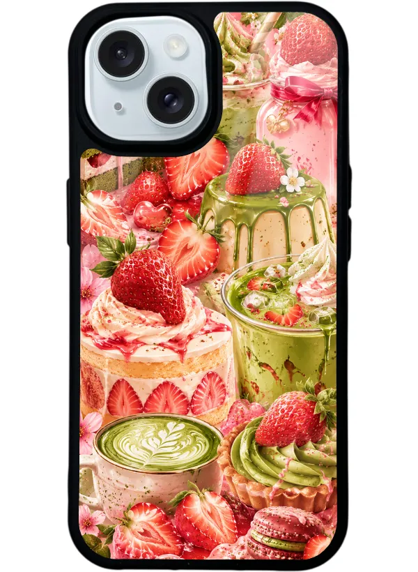 Strawberry Matcha Fantasy Glossy Telefon Kılıfı