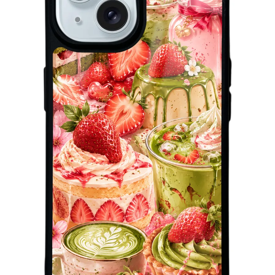 Strawberry Matcha Fantasy Glossy Telefon Kılıfı