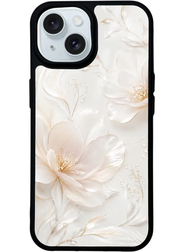 Ivory Pearl Blossom Glossy Telefon Kılıfı