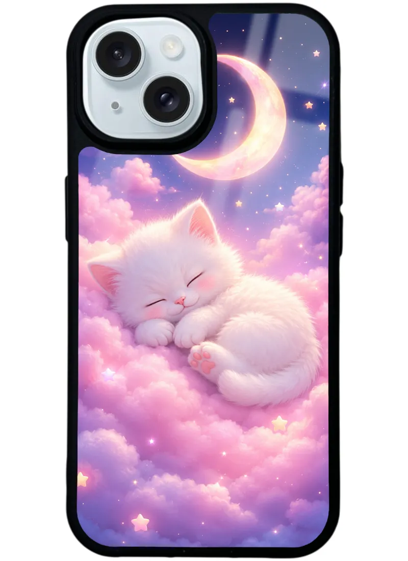 Moonlit Dream Kitten Glossy Telefon Kılıfı Moonlit Dream Kitten Glossy Telefon Kılıfı