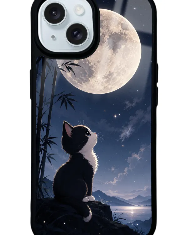 Moon Guardian Kitty Glossy Telefon Kılıfı