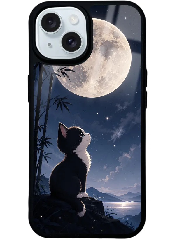 Moon Guardian Kitty Glossy Telefon Kılıfı