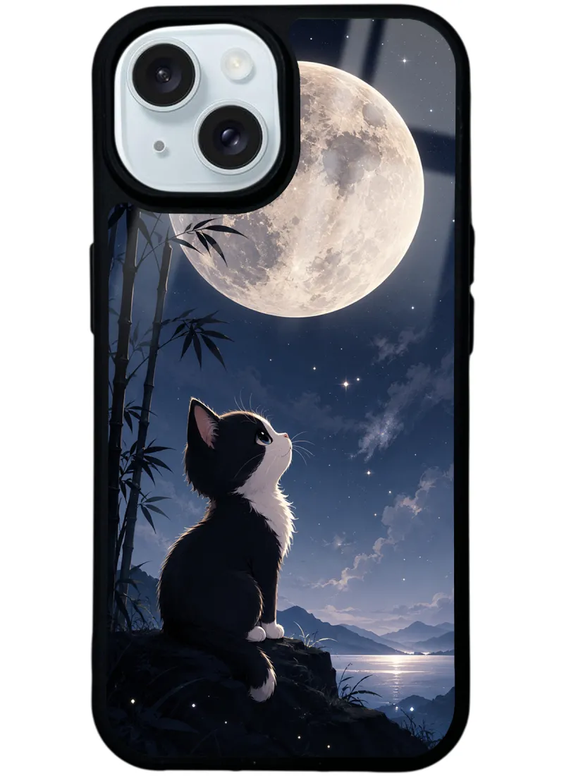 Moon Guardian Kitty Glossy Telefon Kılıfı