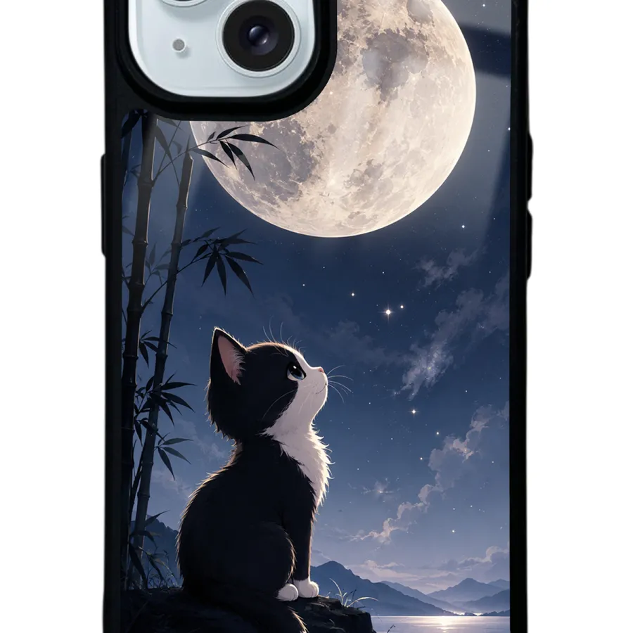 Moon Guardian Kitty Glossy Telefon Kılıfı