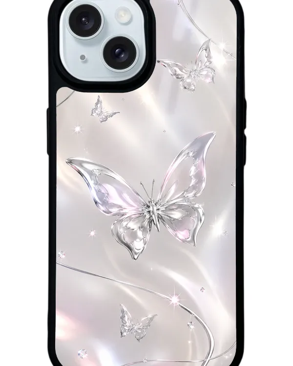 Crystal Whisper Butterfly Glossy Telefon Kılıfı