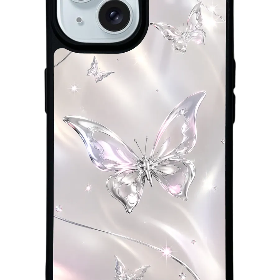 Crystal Whisper Butterfly Glossy Telefon Kılıfı