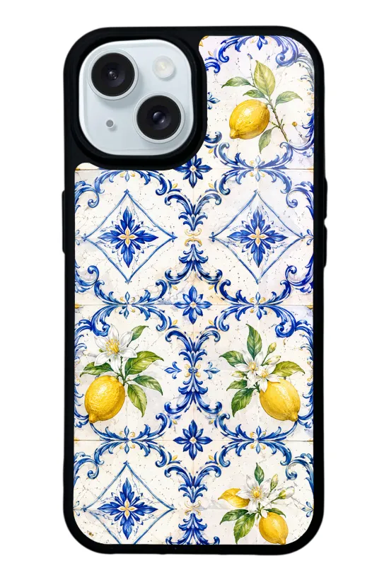 Sapphire Lemon Tiles Glossy Telefon Kılıfı