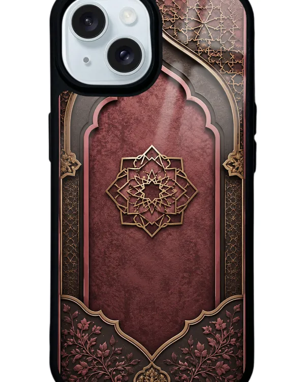 Burgundy Ottoman Emblem Glossy Telefon Kılıfı