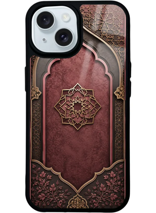 Burgundy Ottoman Emblem Glossy Telefon Kılıfı