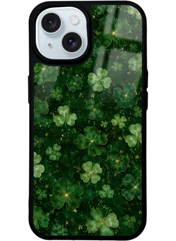 Emerald Lucky Clover Glossy Telefon Kılıfı