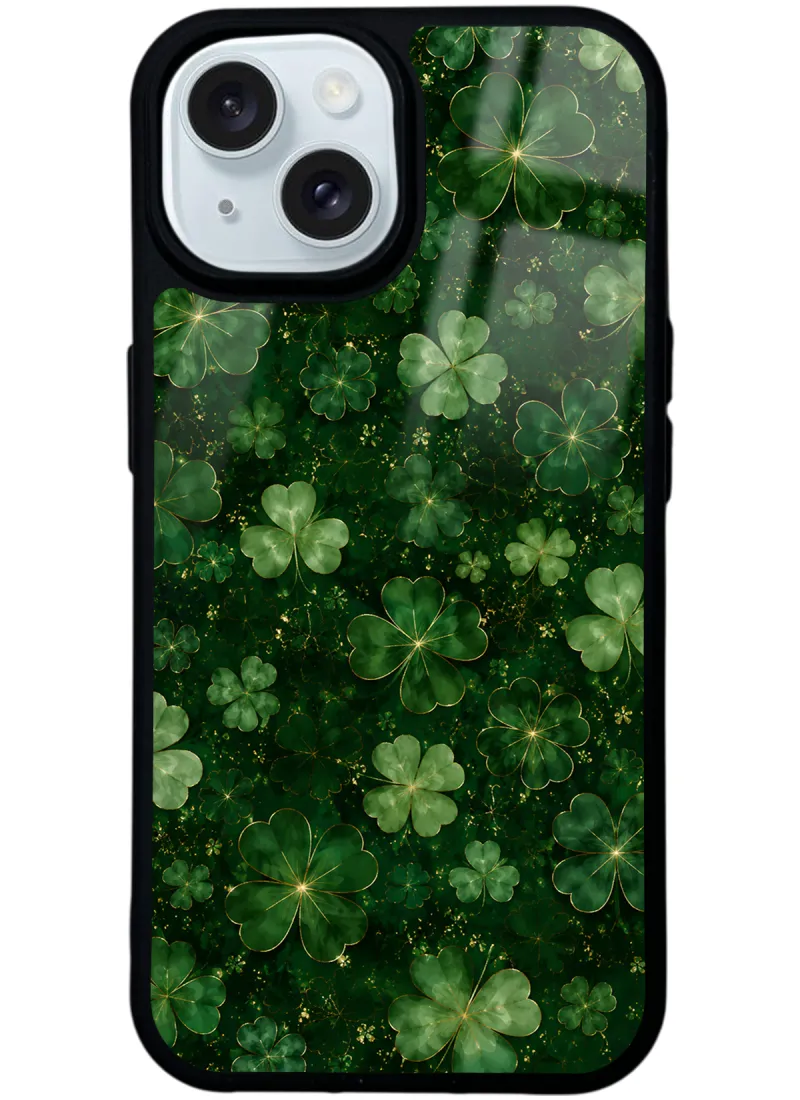 Emerald Lucky Clover Glossy Telefon Kılıfı Emerald Lucky Clover Glossy Telefon Kılıfı