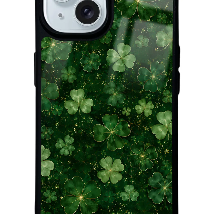 Emerald Lucky Clover Glossy Telefon Kılıfı Emerald Lucky Clover Glossy Telefon Kılıfı