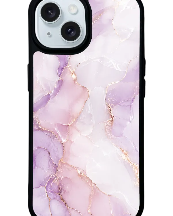 Lavender Rose Marble Glossy Telefon Kılıfı