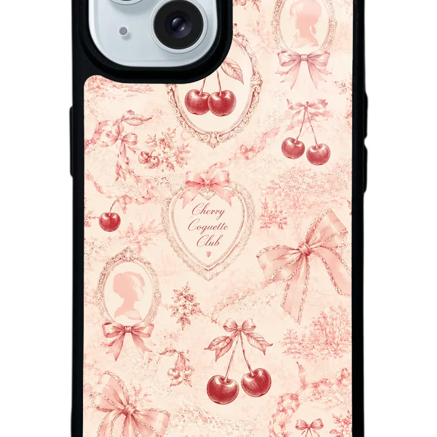 Cherry Coquette Toile Glossy Telefon Kılıfı Cherry Coquette Toile Glossy Telefon Kılıfı