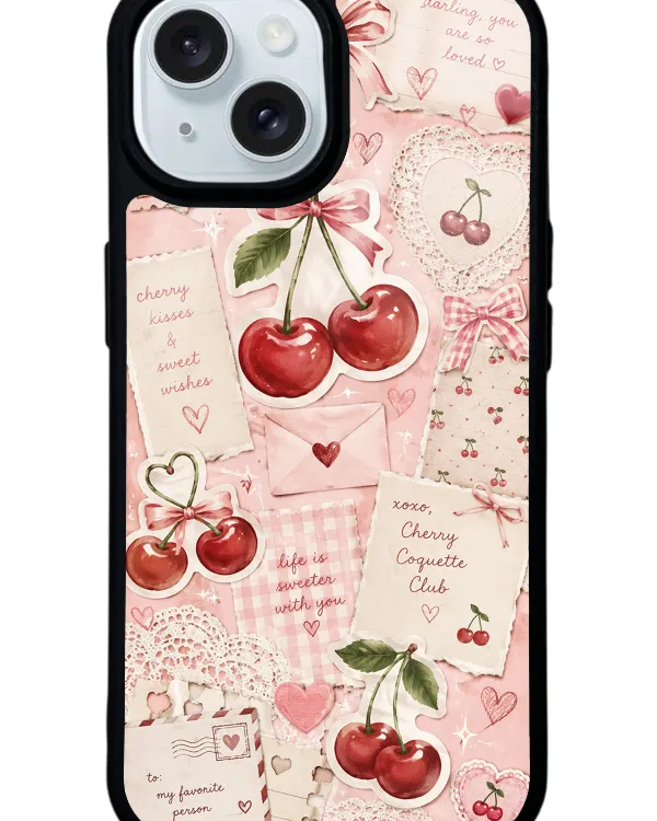 Cherry Love Letters Glossy Telefon Kılıfı