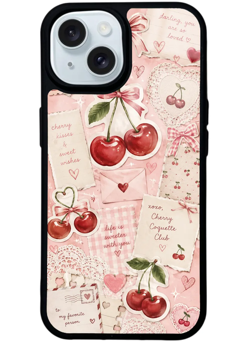 Cherry Love Letters Glossy Telefon Kılıfı Cherry Love Letters Glossy Telefon Kılıfı