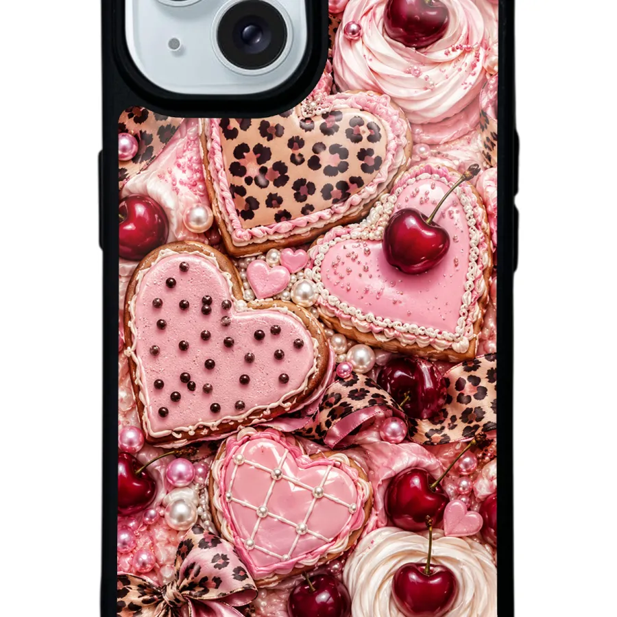 Cherry Leopard Sweetheart Glossy Telefon Kılıfı Cherry Leopard Sweetheart Glossy Telefon Kılıfı