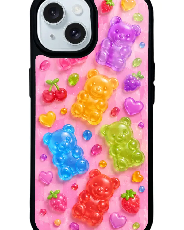 Candy Bear Fruits Glossy Telefon Kılıfı