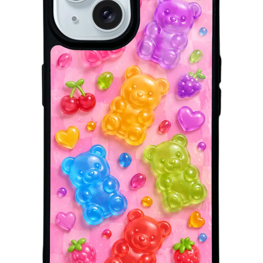 Candy Bear Fruits Glossy Telefon Kılıfı