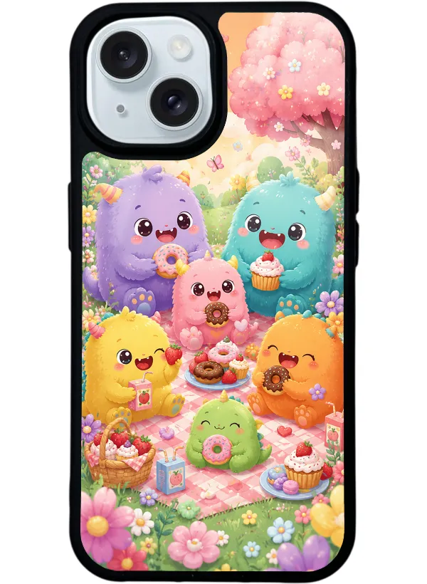 Monster Picnic Party Glossy Telefon Kılıfı