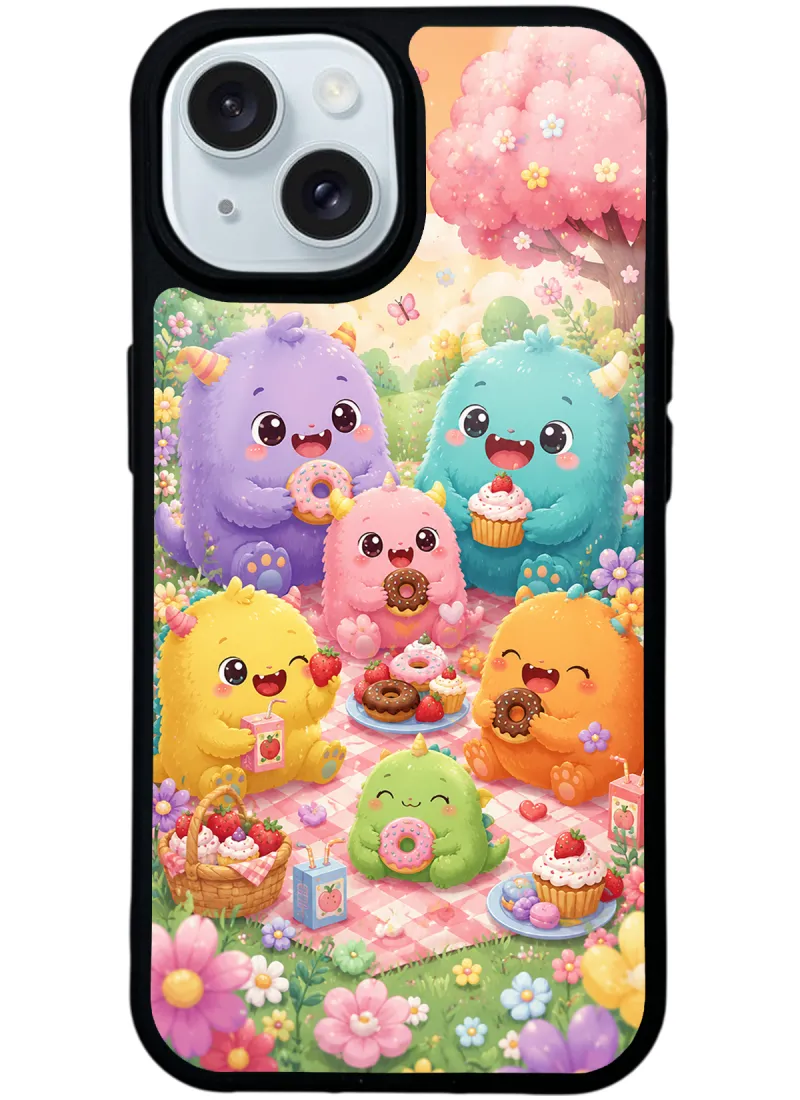 Monster Picnic Party Glossy Telefon Kılıfı Monster Picnic Party Glossy Telefon Kılıfı