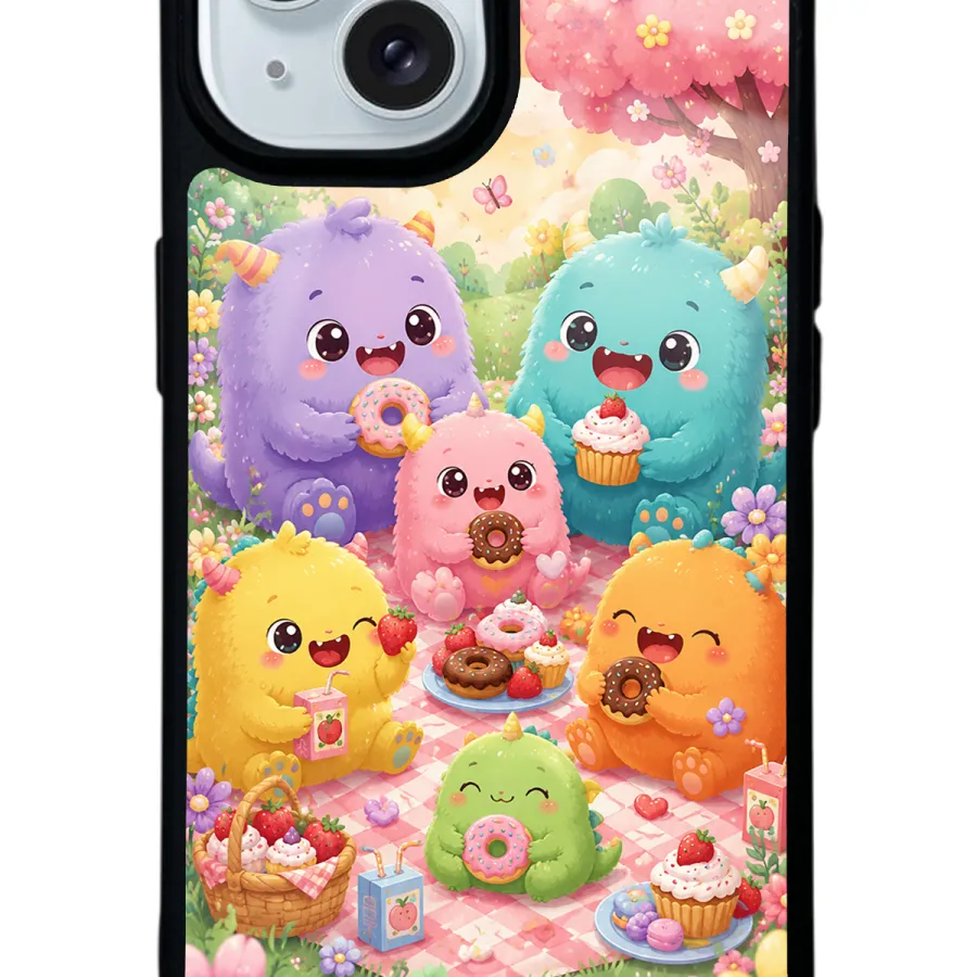 Monster Picnic Party Glossy Telefon Kılıfı Monster Picnic Party Glossy Telefon Kılıfı