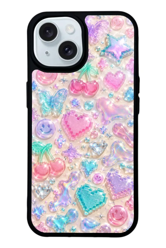 Y2K Jelly Charms Glossy Telefon Kılıfı