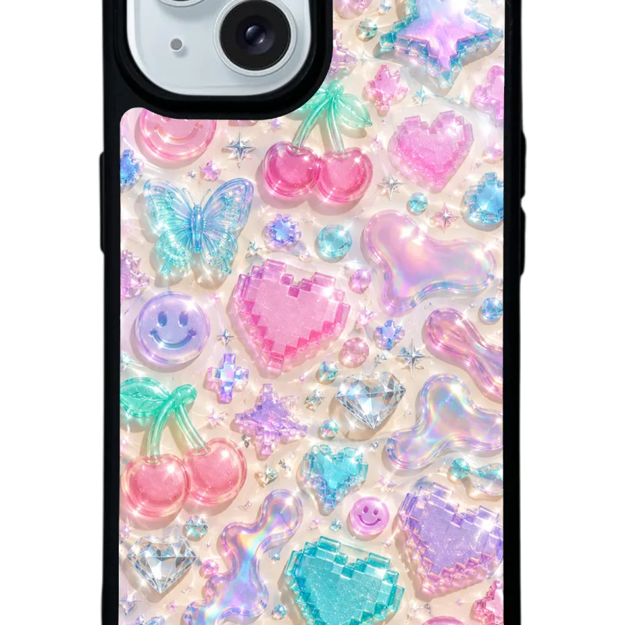 Y2K Jelly Charms Glossy Telefon Kılıfı Y2K Jelly Charms Glossy Telefon Kılıfı