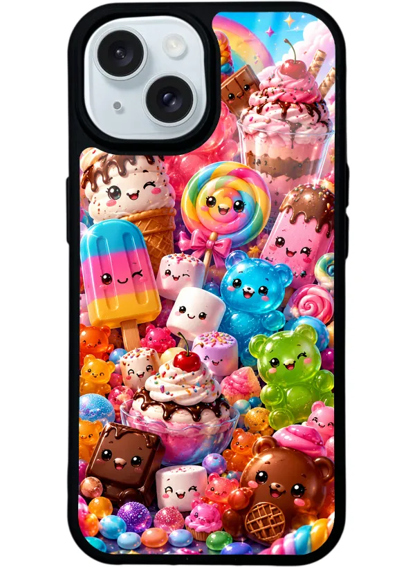 Kawaii Candy Party Glossy Telefon Kılıfı