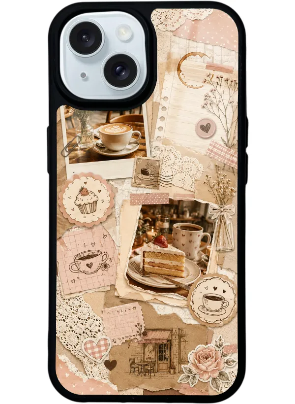 Café Love Letters Glossy Telefon Kılıfı