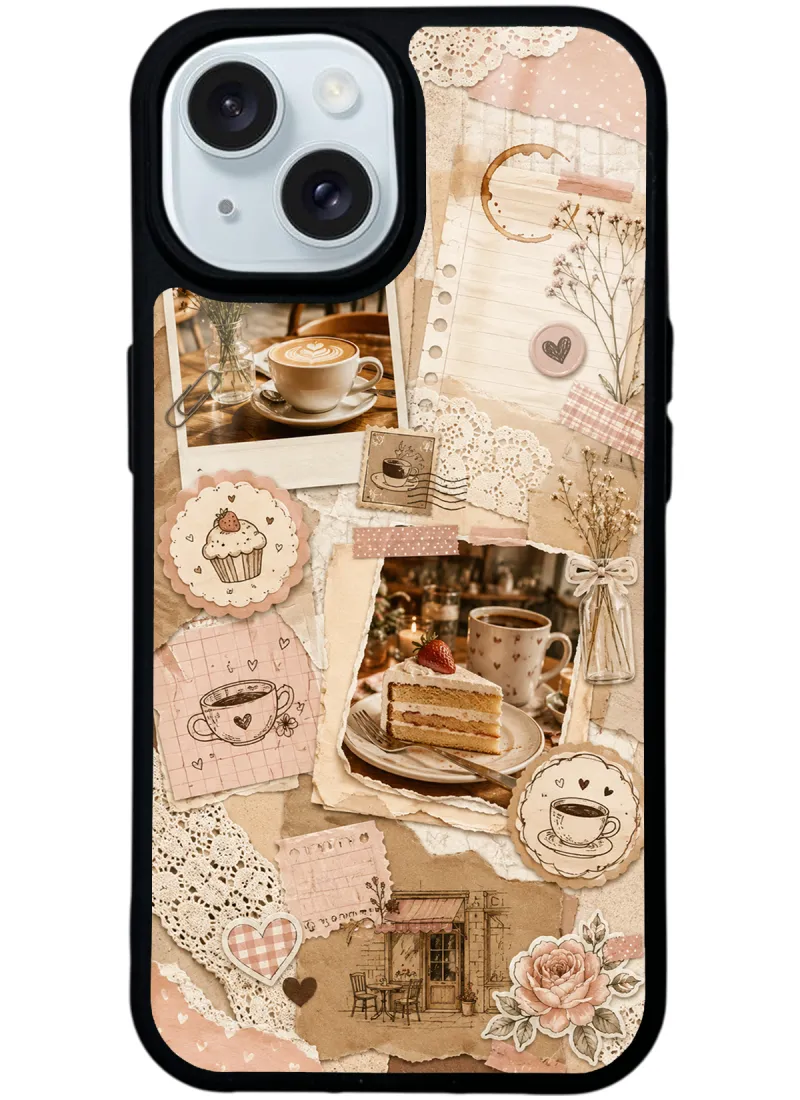Café Love Letters Glossy Telefon Kılıfı