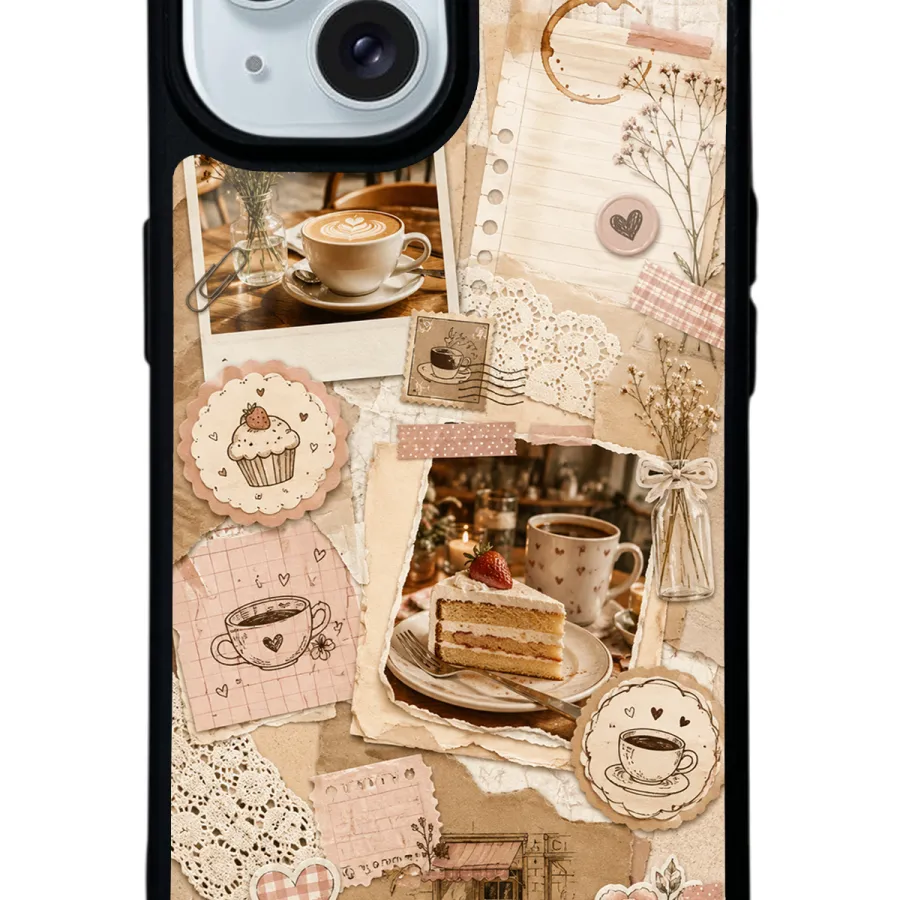 Café Love Letters Glossy Telefon Kılıfı