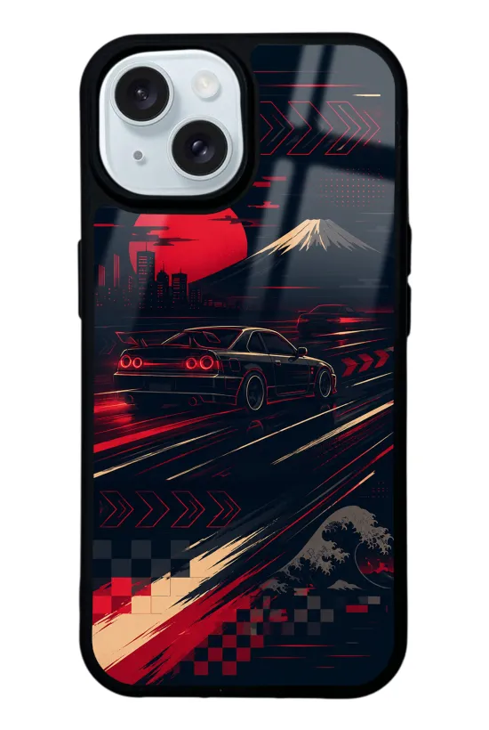 Tokyo Night Racing Glossy Telefon Kılıfı