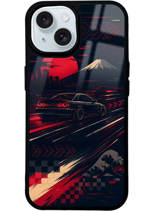 Tokyo Night Racing Glossy Telefon Kılıfı