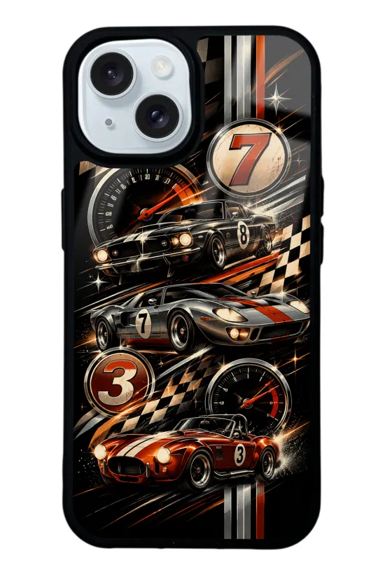 Retro Speed Icons Glossy Telefon Kılıfı