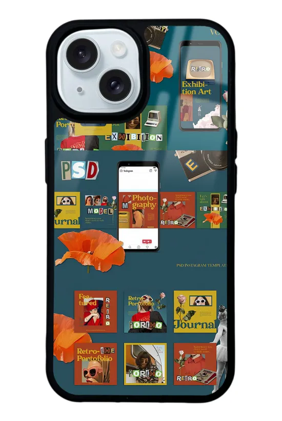 Vintage Frame Glossy Telefon Kılıfı
